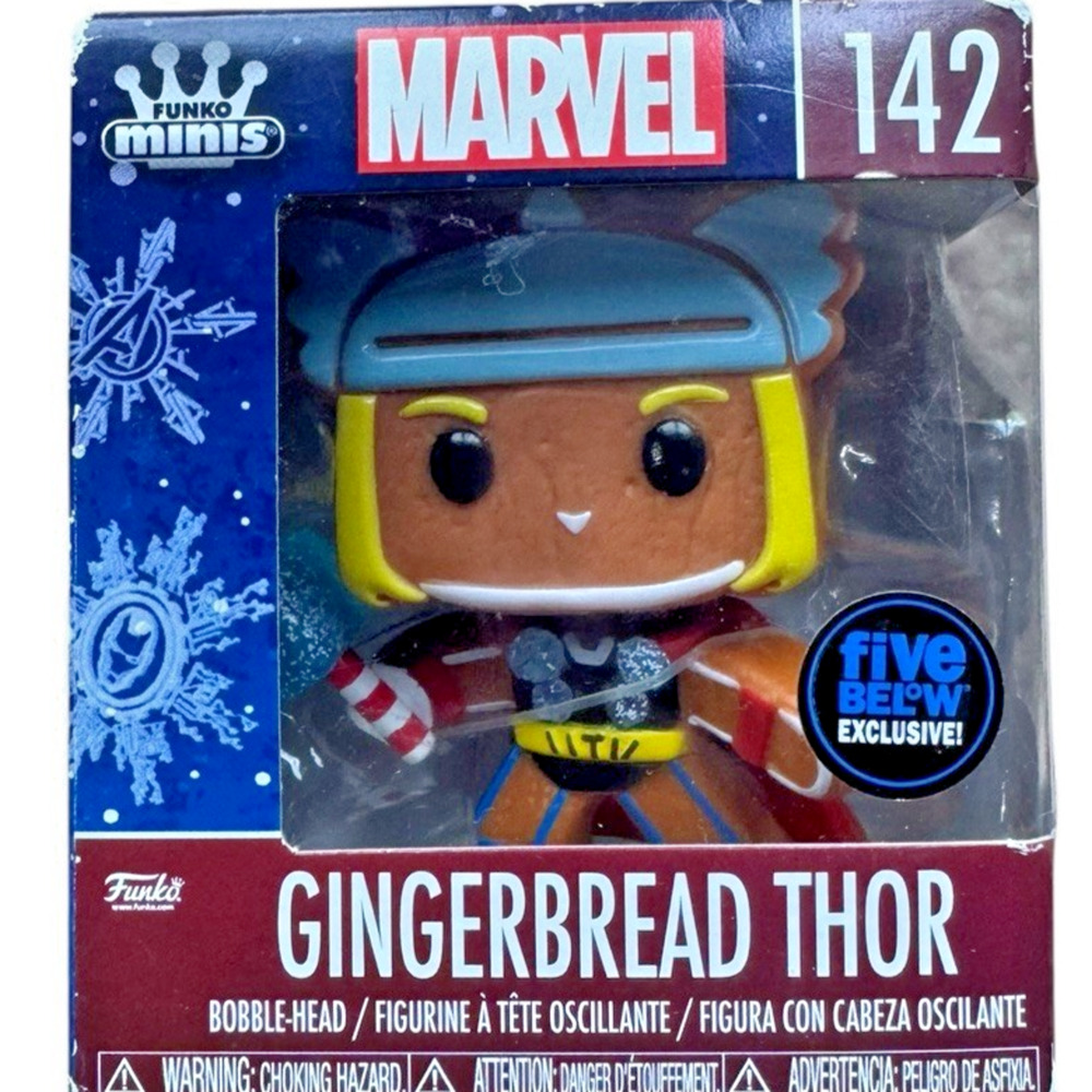 Funko Minis Marvel Gingerbread Thor #142 Diamond Five Below Exclusive NIB
